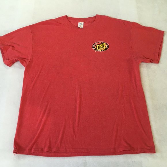 #79 Port & Company Core Cotton TNT Fireworks Red Short Sleeve Mens T-shirt Sz XL - Picture 1 of 10